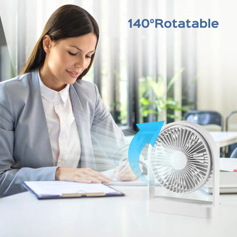 Magnetic Cruise Ship Desk Fan USB C Powered Portable With Strong Magnetic Base 3 Speed Quiet Operation Adjustable 140 Degree Tilt