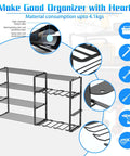 5 Tier Tool Shelf Organizer for Garage Wall Mount Carbon Steel Heavy Duty Storage Holds 80-260 Lbs Total Power Tool Rack
