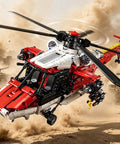 Rescue Helicopter Building Set for Adults and Aviation Nerds, Large Military Model Kit With Rotating Rotor and Tactical Accessories