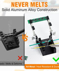 All Metal Soldering Helping Hands With Two Adjustable Arms Heat Resistant PCB Clamp Stand vs plastic option