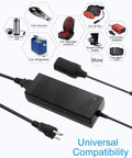 110V To 12V Power Converter 120W 10A DC Supply For Cars And Home Use Car Cigarette Lighter To Wall Plug Adapter Great For Vacuum Cleaners Tire Inflators Refrigerators Coolers And More, black