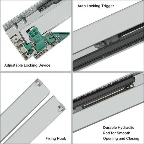 Soft Close Undermount Drawer Slides 18 Inch Concealed Full Extension Bottom Mounting 6 Pairs 100 Lb Capacity Quiet Kitchen Drawers Glide Durable Hardware For Drawers details.