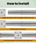 Installation guide for Complete SBR20 Linear Rail Kit 2200mm With Four SBR20UU Carriage Blocks on metallic rail system