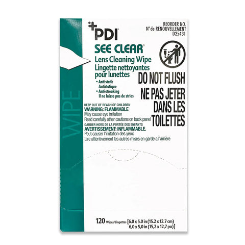 Grab A Case Of 120 Premium Lens Cleaning Wipes Designed To Scrub Off Smudges And Fingerprints Instantly While Antistatic Properties Lock Down Dust So Your Glasses Stay Crisp All Day packaging showing 120 count lens wipes.