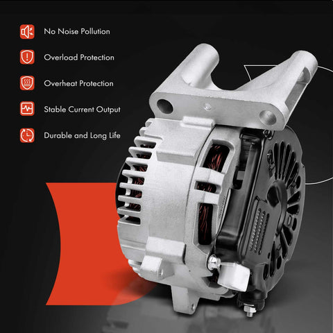 130Amp 12V Alternator For Ford Five Hundred Freestyle Mercury Montego 2005-2007 3.0L CW Rotation 6-Groove Pulley Replacement