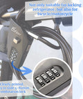 Adjustable Combination Cable Lock With 6.5ft Steel Cord For Trail Cameras, Kayaks, Luggage, Suitcases And Helmets, Zinc Alloy Body, 10000 Codes
