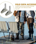 2 Pack Adjustable Folding Furniture Hinges For Outdoor Chairs And Sofas, Go-To 5-Position Ratchet Joint next to chairs on dock