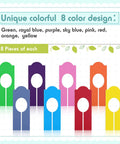 64 Pieces Colorful Hanging Closet Size Dividers in 8 Colors for Clothing Racks Rectangular Reusable Separators Display