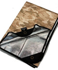 All Weather Survival Blanket With Reflective Heat, Camp Ready Emergency Tarp For Hiking, Backpacking, Outdoor Adventures, Desert Camo 60x82