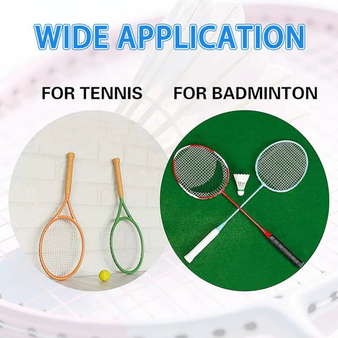 Tennis and badminton rackets shown for Tabletop No-Fuss Pro Grade Badminton And Tennis Racket Stringing Machine With 6 Point Fixing, 360 Degree Turntable, Adjustable Tension 9 To 90 Lbs, Racket Rotation, Anti Slip, Easy Restringing Blue