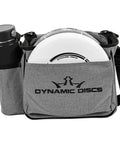 Three Disc Golf Set With Putter Midrange And Driver Including Cadet Shoulder Bag Towel And Mini displayed in gray bag with bottle