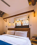 Triple Pendant Light Cord Kit With Independent Switch Hemp Rope Vintage Hanging Fixture for E26 Bulbs over a bed in a cozy room