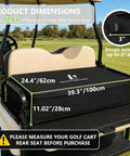 Golf Cart Storage Bag And Accessories For 2 Plus 2 Seats Heavy Duty Cargo Box With Strong Buckles And Adjustable Straps