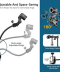 Heavy Duty Clamp Light Socket With Gooseneck For E26 E27 Bases showing multi-angle adjustable design clamp.