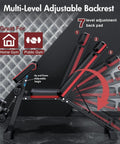 4 In 1 Adjustable Weight Bench With Leg Extension Foldable Incline Decline Bench Press Roman Chair And Preacher Curl Station
