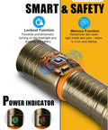 Close-up of Underwater Dive Light 3500 Lumens With 485M Long Range Narrow Beam 150M Waterproof Rechargeable LED Torch showing safety features