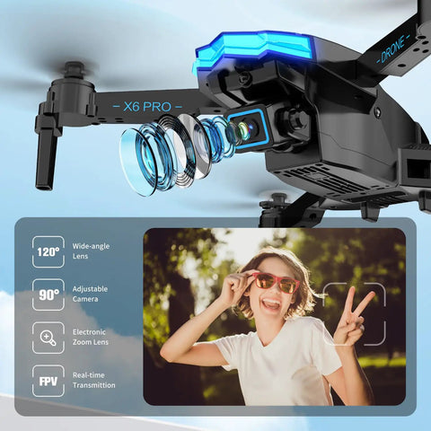 Starter Friendly Beginner Drone With 1080P Camera And Brushless Motors Long Flight Time One Key Takeoff And Landing RC Quadcopter