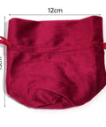 Soft Plush Dope Velvet Jewelry Pouches 12 Pack With Drawstring Closure, Wine Red, 12cm x 15cm Cushioned Storage Bag