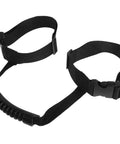 Scuba Tank Carrier Strap With Adjustable Non Slip Cylinder Retaining Band Portable Black Diving Tank Holder For Scuba Gear Dive Bottle Transport On Every Dive, shown with black straps and handle