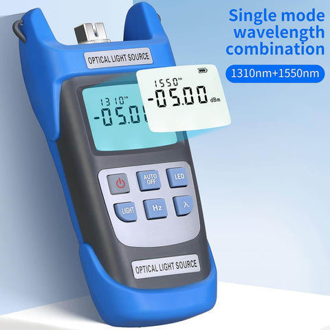 Pro Grade Rechargeable Fiber Optic Light Source And Power Meter For Single Mode Testing With Dual Wavelength 1310 Nm And 1550 Nm