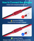 Correct and incorrect polarity connection for 2S LiPo Battery 7.4V 450mAh 30C With JST Plug For RC Helicopter Quadrotor FPV.