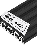 Close-up view of 31.5 Inch 2020 Aluminum Extrusion T Slot Rail European Standard Anodized Black Linear Rail for CNC Workbench
