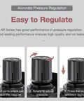 Steps to adjust Low Pressure Air Regulator For Air Compressor With Gauge And Bracket One Quarter Inch NPT Female Adjustable AR2000N02