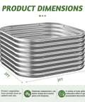 Beefy Four Pack 2x2 Foot Corrugated Galvanized Steel Raised Garden Beds Outdoor Above Ground Planter Boxes For Vegetables Herbs And Flowers Heavy Duty Metal Garden Bed Set 10 Inch Deep