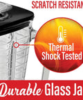 Replacement Glass Jar Set For Oster Blender 1.2 Liter Capacity Clear Fits Oster Blenders with thermal shock tested feature.
