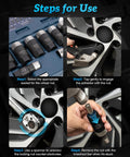 Steps for using Heavy Duty Lug Nut Removal Tool Kit With Metric Extractor Sockets 14mm 16mm 17mm 19mm 21mm 22mm 24mm 27mm