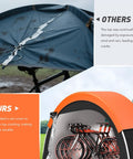 Comparison of ripped and intact bike tents; intact tent is Upgraded Bike Tent With Rain Cover For Outdoor Storage