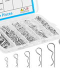 Premium Cotter Pin Set 120 Piece Assortment Kit With 7 Sizes R Shaped Heavy Duty Zinc Plated Carbon Steel Pins for Automotive