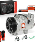 No Hassle Turnkey Air Conditioner AC Compressor With Clutch For Nissan Rogue 2.5L 2008 Through 2013 And Rogue Select 2014 2015 Dks17d Dks17Ds Six Groove Pulley Pag100 Oil Precharged Cold Blast with installation tools.