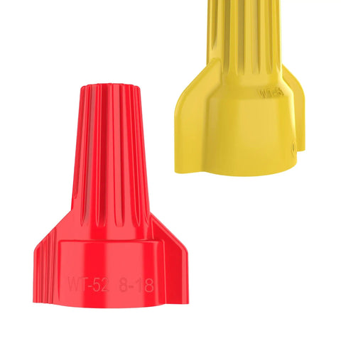 Wire Connector Kit, 150 Piece Mixed Assortment Bag, red and yellow wing grip wire nuts for secure electrical splices.