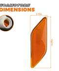 Mercedes Side Marker Lights Left And Right Set For E Class 2010 2013 E350 E550 shown with dimensions and close-up