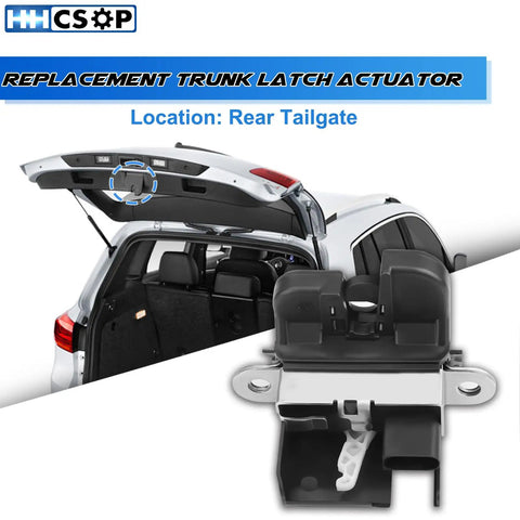 Rear Liftgate Lock Actuator Fits Tiguan Jetta Golf And Golf SportWagen 2008 Through 2018 replacement trunk latch motor shown installed.