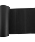 Top Tier Closed Cell Foam Roll Half Inch Thick By 13 Inch Wide By 60 Feet Long folded black foam mat for sound dampening and insulation.