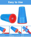 Waterproof IP65 Wire Electrical Connectors 22 AWG To 14 AWG Outdoor Seal Cap Twist Nuts Cable Terminal Connector steps