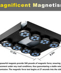 Out Of The Box Ready Magnetic Mount Kit For Mini Mount No Assembly Needed Weatherproof Stainless Bracket 560 Pound Heavy Duty Magnetic Base With Quick Release Safety System Designed For Vehicles And Boats underside view