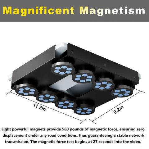 Out Of The Box Ready Magnetic Mount Kit For Mini Mount No Assembly Needed Weatherproof Stainless Bracket 560 Pound Heavy Duty Magnetic Base With Quick Release Safety System Designed For Vehicles And Boats underside view