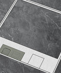 Sleek Recessed Floor Electrical Outlet Kit With Flat Concealed Design And Dead Simple Spring Loaded Lid Tough Silver Receptacle for tile floor.