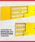 Lockout Tagout Cabinet Kit For Safe Padlock Storage And Quick Access Control Center Double Wide Yellow Meets OSHA Standards