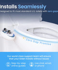 Neo 110 Non Electric Bidet Attachment For Toilet Seat With Single Nozzle And Rear Wash, seamless installation view