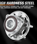 Beefy Front Or Rear Wheel Hub Bearing Assembly 5 Lug OEM 513288 Fits Chevy Equinox Malibu Impala GMC Terrain Cadillac XTS CTS Buick Regal Lacrosse 2010 To 2017, steel material