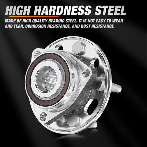 Beefy Front Or Rear Wheel Hub Bearing Assembly 5 Lug OEM 513288 Fits Chevy Equinox Malibu Impala GMC Terrain Cadillac XTS CTS Buick Regal Lacrosse 2010 To 2017, steel material