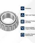 Tapered Roller Bearing Cone 30Mm Bore 55Mm OD 20.5Mm Thick Chrome Steel Heavy Duty Load Bearing ABEC3 with feature icons