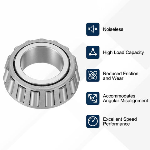 Tapered Roller Bearing Cone 30Mm Bore 55Mm OD 20.5Mm Thick Chrome Steel Heavy Duty Load Bearing ABEC3 with feature icons