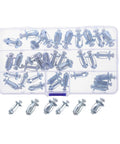 35 Piece Expansion Screw And Petal Nut Kit M4 M5 M6 For Hollow Walls Plasterboard Iron Skin Metal Fasteners Heavy Duty Nut Anchors For DIY Furniture Assembly And Home Repairs in plastic case