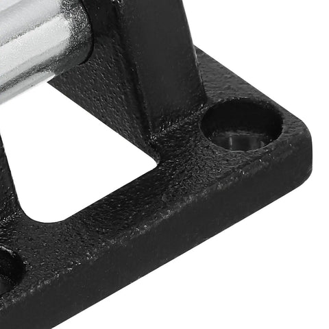 63x63x32mm Air Cylinder Clevis Mounting Bracket For Pneumatic Rod Pivot Black Built Tough And Durable Low Carbon Steel With 48mm Hole Distance And 2.5x2.5x1.25 Inch Overall Size Ideal For Industrial Automation Tasks close-up of black steel clevis hole
