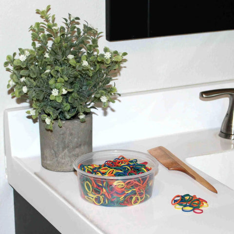 Dope Half Inch Rainbow Mix Small Rubber Bands For Hair Pack 500 Count Mini Elastic Holders With Lockdown Grip Zero Slide Design To Snag Your Braids Ponytails And Twists Securely All Day Long Reclosable Case Made In Usa